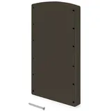 Emuca - Seitliche montagezusätze für ausklappbare Kleiderstange, Schrauben zur Montage enthalten, moka Farbe, 2 Stück