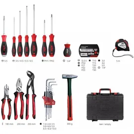 Wiha Werkzeugkoffer Basic L mechanic 36-tlg. schwarz/rot