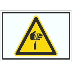 Achtung Spitzer Gegenstand Symbol Aufkleber A7 (74x105mm)
