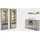 Home Affaire Wohnwand HOME AFFAIRE "Chambord", grau (lichtgrau, applikation eiche dekor), B:328cm, Kastenmöbel-Sets, Wohnwand