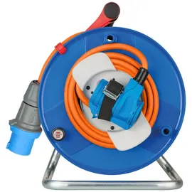 Brennenstuhl Garant G CEE 3 Camping/Maritimkabeltrommel, CEE 230V/16A auf 1x Schuko + 1x CEE 230V/16A, 23m, H07RN-F 3G2,5