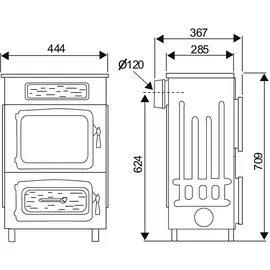 Wamsler WO 109-6F mit Sichtfenster und Hintenanschluss