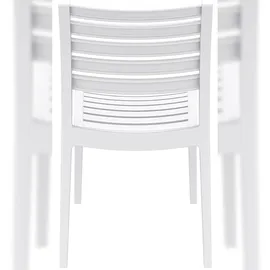 CLP Ares Gartenstuhl 48 x 58 x 82 cm weiß 2er Set