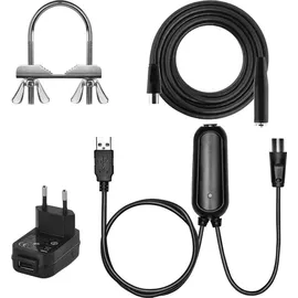 EMOS Innen- und Außenantenne Village, universale aktive Antenne für Fernempfang (0-80 km) von DVB-T2, DAB, FM, Full HD, mit integriertem LTE-Sperrfilter, 4G-, 5G-Filter und Verstärker