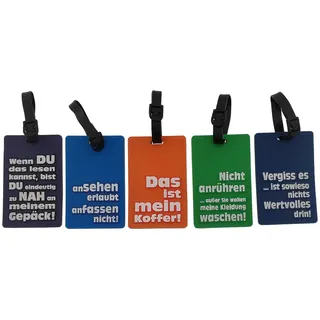 varivendo Gepäckanhänger 5er Set Gepäckanhänger (Stück, 5-St., Kofferanhänge) Gepäckanhänger, Kofferanhänger, Reiseanhänger, Luggage Tag, Bag Tag, K bunt
