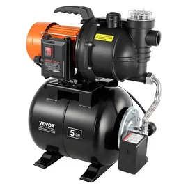 Vevor Hauswasserwerk 735 W 3785 L/h 19 L Druckbehälter 39 m Förderhöhe
