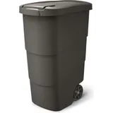 Prosperplast Wheeler Abfallbehälter Universal Abfallbehälter de 90 Liter (Schwarz) - Schwarz