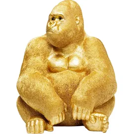 Kare Design Dekofigur Gorilla, Side XL Gold, 76cm