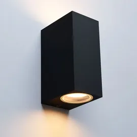 Maxkomfort GmbH Außenleuchte Aluminium Edelstahl 1268 2x GU10 Schwarz