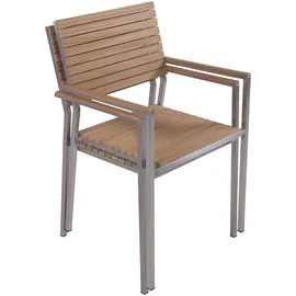 Garden Pleasure Denver Gartenstuhl 53 x 45 x 86 cm braun 4 St.