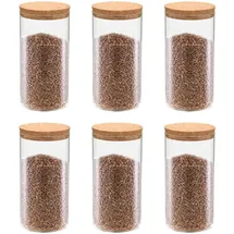 vidaXL Vorratsgläser mit Korkdeckel 6 Stk. 1100 ml