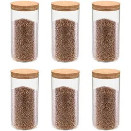 vidaXL Vorratsgläser mit Korkdeckel 6 Stk. 1100 ml