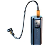 AURIVION Fahrradpumpe Elektrische Akku Luftpumpe 150 PSI, tragbar mit LCD Display (Set, 7-tlg., Digitale Luftpumpe mit LED Licht, schnell & leistungsstark), 4000mAh Mini Luftpumpe für Auto, Fahrrad & Motorrad