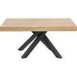 vente-unique Ausziehtisch 6 bis 10 Personen MDF & Metall  schwarz/bronze