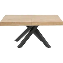 vente-unique Ausziehtisch 6 bis 10 Personen MDF & Metall  schwarz/bronze