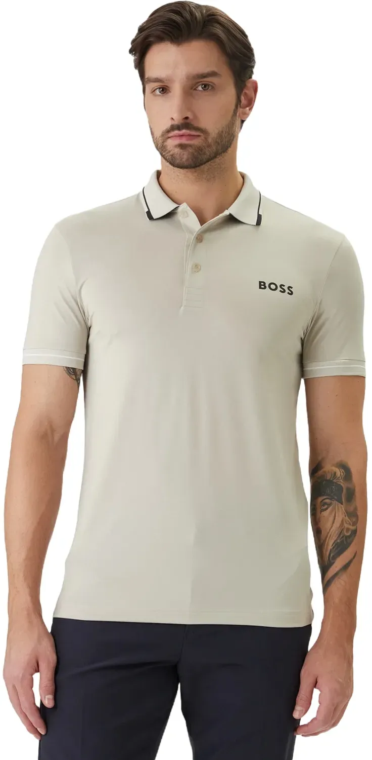 HUGO BOSS Polo Paul Pro, beige/schwarz