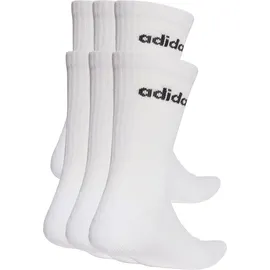 adidas Linear Crew Cushioned Socken 6er Pack Schwarz/Weiß 43-45
