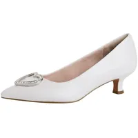 Marco Tozzi by Guido Maria Kretschmer Pumps Spitz Kleiner Absatz, Weiß (White), 38 EU
