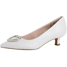 Marco Tozzi by Guido Maria Kretschmer Pumps Spitz Kleiner Absatz, Weiß (White), 38 EU
