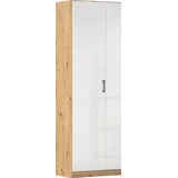 Rauch Garderobe Kleiderschrank Schrank Schuhschrank Putzschrank MINOSA 69 cm x 210 cm x 41 cm Braun/Grau