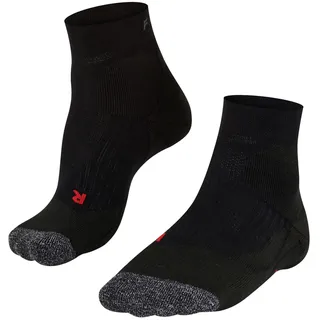 Falke Damen Tennissocken TE2 Short W Sso Baumwolle Funktionsmaterial antiblasen 1 Paar, Schwarz Black 3000, 37-38