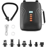 Vevor SUP Pumpe Elektrisch (20PSI) mit wiederaufladbarer Akku zweistufige elektrische SUP Luftpumpe mit automatischer Abschaltung & 12V DC Autoanschuluss, Aufblasen & Entleeren