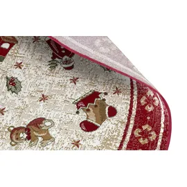 Villeroy & Boch Webteppich Weihnachten Toy's Delight , rot , Baumwolle,Viskose Ø: 160
