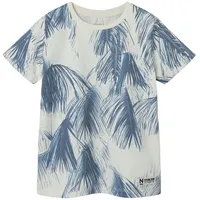 name it - T-Shirt NKMFILES Palm Leaves in jet stream, Gr.158/164,
