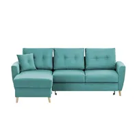 Sofa.de Ecksofa Carla ¦ türkis/petrol ¦ Maße (cm): B: 230 H: 93 T: 159