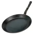Turk Bratpfanne mit gebogenem Hakenstiel, robust, langlebig 65332  , Ø 32 cm, Höhe: 3,5 cm