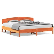 vidaXL Massivholzbett 180 x 200 cm Braun