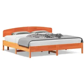 vidaXL Massivholzbett 180 x 200 cm Braun