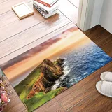 Badematte 50x80cm, Rutschfeste Badteppich, Leuchtturm Dekor, bunte Ocean Coast Panorama Neist Point Leuchtturm Schottland,Mikrofaser Badvorleger mit, Wasserabsorbierende Weiche teppiche für Badezimmer