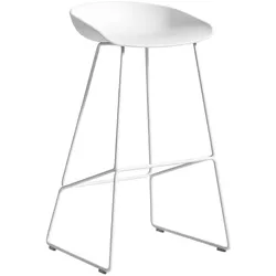 HAY - About A Stool AAS 38 Barhocker H 85, white 2.0 (Kunststoffgleiter)