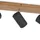 LINDBY Maniva 3-flg. 44 x 9 x 16 cm schwarz Holz