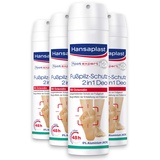 Hansaplast Fußpilz-Schutz 2in1 Deo 4er Pack (150 ml), antibakterielles Fußdeo mit 48h Schutz vor Fußgeruch, Fußspray zur Vorbeugung von Fußpilz