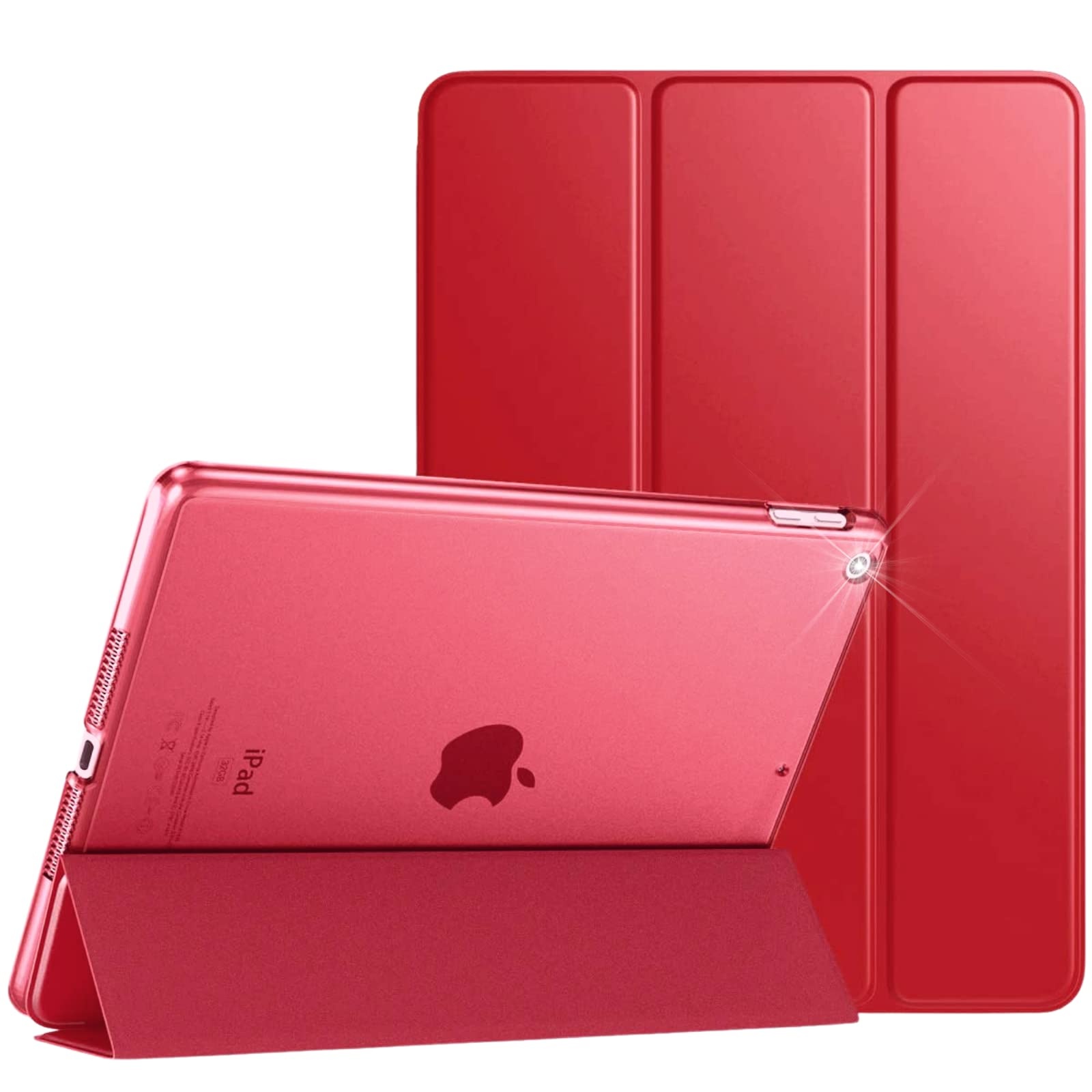 Schutzhülle für Apple iPad Air 2, magnetisch, Leder, automatische Wake-/Sleep-Funktion, passend für Modell-Nr. A1566 / A1567, Rot