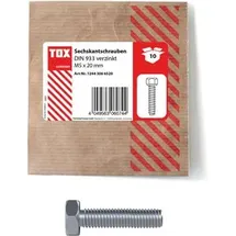 TOX Sechskantschraube DIN 933 verzinkt M5 x 20 10 Stück