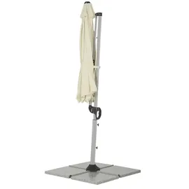 gartenundmoebel.de Pendelschirm Ø 300 cm Derby Sun ¦ beige ¦ Maße (cm): H: 244 Ø: 300