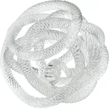 Casa Padrino Luxus Glas Schreibtisch Deko Nautisches Pier Seil 20 x 20 x H. 20 cm - Büro Deko Accessoires