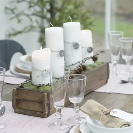 ib laursen Ziegel Form 2-fach UNIKA Holz Box Kiste Regal Aufbewahrung Deko Top - Braun