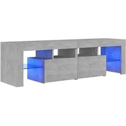 vidaXL TV-Schrank mit LED-Beleuchtung Betongrau 140x36,5x40 cm