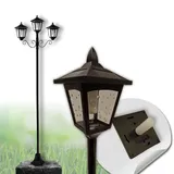 Solarlaterne für außen & Kandelaber Höhe 194 cm schwarz | Solar Straßenlaterne | Solarlampe & Solar Laterne 36 mit LEDs Laternen für draußen