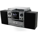 Soundmaster MCD5600SW Stereoanlage Plattenspieler, DAB+, UKW, Bluetooth®, CD, Kassette, USB, 2 x 5W