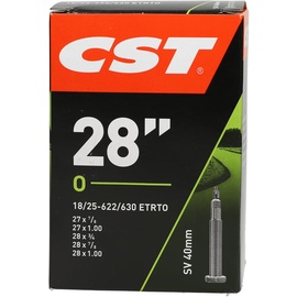 CST 071503 Fahrradschlauch, Schwarz, 28" 700 x 18/25C 18/25-622/630 SV40 mm