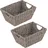mDesign Seegraskorb Flechtkorb Aufbewahrung 2er Set  grau  cm