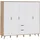 Forte Drehtürenschrank Vankka 228,8 x 201,5 x 52,7 cm Beige