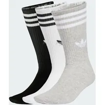 adidas 3-Streifen High Crew Socken 3 Paar Weiß/Schwarz 37-39