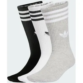 adidas 3-Streifen High Crew Socken 3 Paar Weiß/Schwarz 37-39