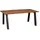 deVries Vermont Gartentisch 180 x 100 x 77 cm Teak Braun